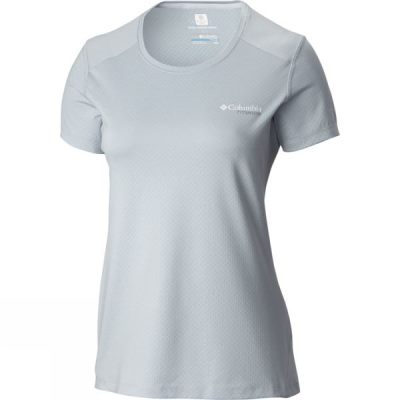 Camisa Columbia Titan Ice Manga Corta Mujer - Gris - Chile JHF289130